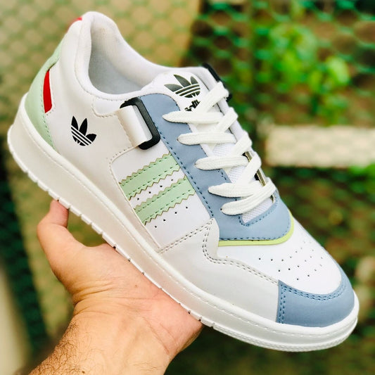 Adidas White Sneakers For Men White/Blue/Green